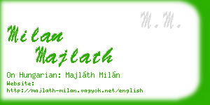 milan majlath business card